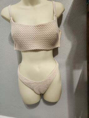 Victoria's Secret Pale Blush Textured Bikini